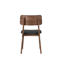 Thoi Dining Chair Set of 2, Curved Open Backrest, Brown Solid Wood -BM329866