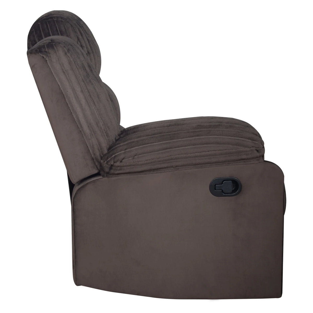 Wilo Manual Glider Reclining Chair, Plush Foam Cushions, Brown Fabric  - BM329883