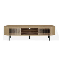 Brandon TV Stand Media Console, Shelf 2 Cabinets, Beige Wood, 71 Inch -BM329898