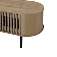 Brandon TV Stand Media Console, Shelf 2 Cabinets, Beige Wood, 71 Inch -BM329898