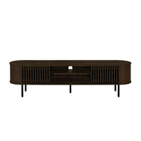 Brandon TV Stand Media Console, Shelf 2 Cabinets, Dark Brown, 71 Inch -BM329899