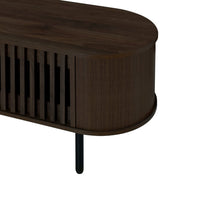 Brandon TV Stand Media Console, Shelf 2 Cabinets, Dark Brown, 71 Inch -BM329899