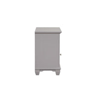 Limi Nightstand, 1 Drawer, 1 Door Cabinet, Gray Solid Wood, 28 Inch -BM329944
