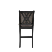 Mac Counter Height Chair Set of 2, Lattice Pattern, Black Brown Wood -BM329967