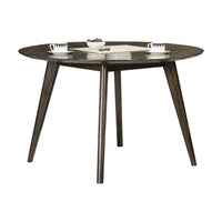Roxy Round Dining Table with Angled Tapered Legs, Walnut Wood 48 Inch  - BM329973