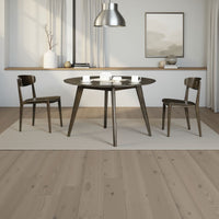 Roxy Round Dining Table with Angled Tapered Legs, Walnut Wood 48 Inch  - BM329973