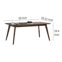 Roxy Dining Chair Set of 2, Open Backrest and Tapered Legs, Brown Wood  - BM329978