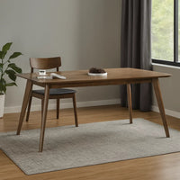Roxy Dining Chair Set of 2, Open Backrest and Tapered Legs, Brown Wood  - BM329978