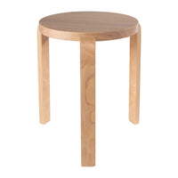 Mata Stacking Stool Ottoman, Set of 2, Modern Blonde Oak Brown Wood -BM330002