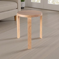 Mata Stacking Stool Ottoman, Set of 2, Modern Blonde Oak Brown Wood -BM330002