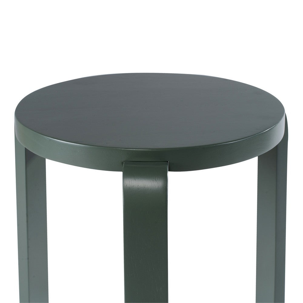 Mata Stacking Stool Ottoman, Set of 2, Modern Spanish Moss Green -BM330003