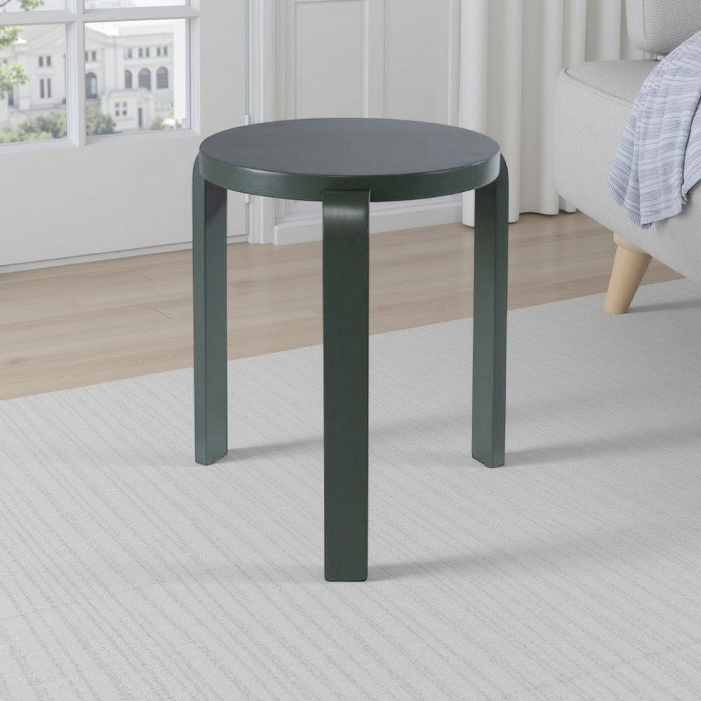 Mata Stacking Stool Ottoman, Set of 2, Modern Spanish Moss Green -BM330003