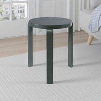 Mata Stacking Stool Ottoman, Set of 2, Modern Spanish Moss Green -BM330003