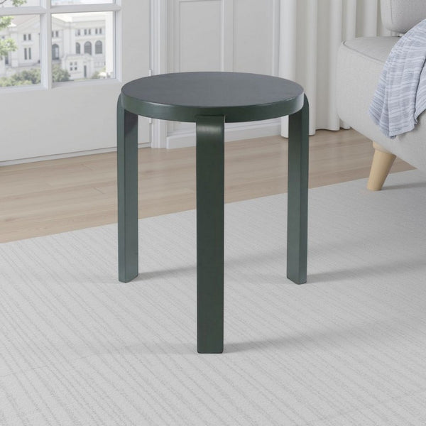 Mata Stacking Stool Ottoman, Set of 2, Modern Spanish Moss Green -BM330003