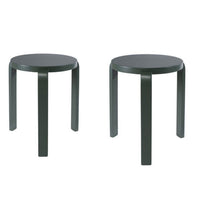 Mata Stacking Stool Ottoman, Set of 2, Modern Spanish Moss Green -BM330003