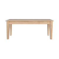 Nova Dining Bench, Shaker Style, Blonde Oak Brown Rubberwood, 44 Inch  -BM330005