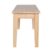 Nova Dining Bench, Shaker Style, Blonde Oak Brown Rubberwood, 44 Inch  -BM330005