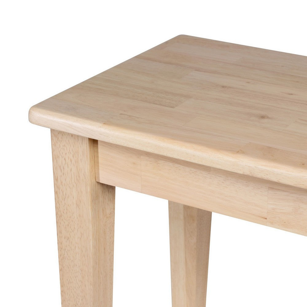 Nova Dining Bench, Shaker Style, Blonde Oak Brown Rubberwood, 44 Inch  -BM330005