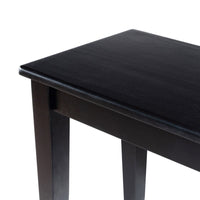 Nova Dining Bench, Shaker Style, High Gloss Black Rubberwood, 44 Inch  -BM330006