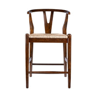 Cera Counter Stool Chair, Handwoven Rope, Cappuccino Brown -BM330012