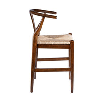 Cera Counter Stool Chair, Handwoven Rope, Cappuccino Brown -BM330012
