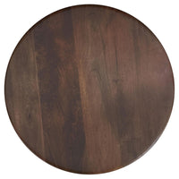 Novo Side End Table, 24 Inch, Three Panel Legs, Brown Mango Wood -BM330046