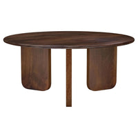 Novo Coffee Table, 36 Inch, Rustic Three Panel Legs, Brown Mango Wood -BM330047