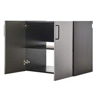 Asti Garage Wall Storage Cabinet, 32 Inch, 2 Doors, Gray Metallic -BM330102