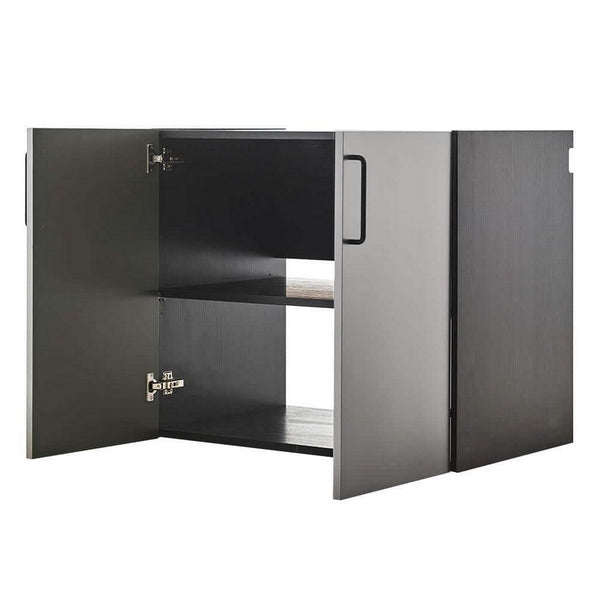 Asti Garage Wall Storage Cabinet, 32 Inch, 2 Doors, Gray Metallic -BM330102