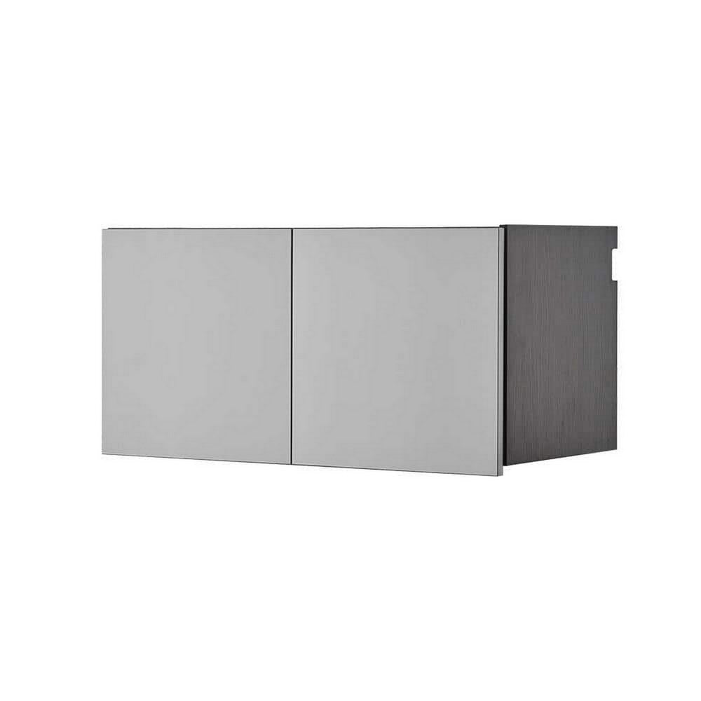 Asti Garage Wall Storage Cabinet, 32 Inch, 2 Wide Doors, Gray Metallic -BM330103