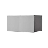 Asti Garage Wall Storage Cabinet, 32 Inch, 2 Wide Doors, Gray Metallic -BM330103