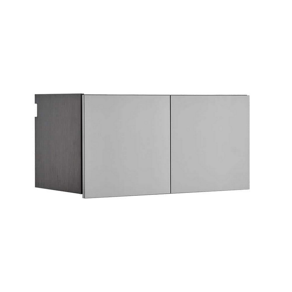 Asti Garage Wall Storage Cabinet, 32 Inch, 2 Wide Doors, Gray Metallic -BM330103
