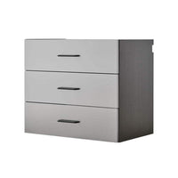 Asti Garage Wall Storage Cabinet, 32 Inch 3 Drawers, Gray Metallic -BM330104