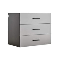 Asti Garage Wall Storage Cabinet, 32 Inch 3 Drawers, Gray Metallic -BM330104