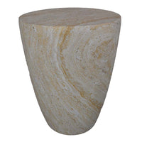 Archi Plant Stand Table, Tapered Marbled White Resin Base 18 Inch -BM330136