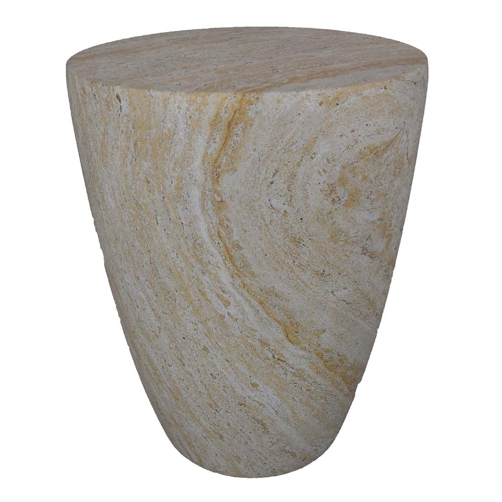 Archi Plant Stand Table, Tapered Marbled White Resin Base 18 Inch -BM330136