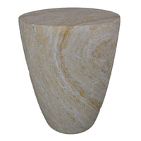 Archi Plant Stand Table, Tapered Marbled White Resin Base 18 Inch -BM330136