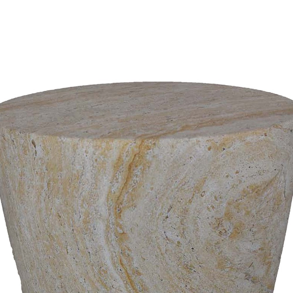 Archi Plant Stand Table, Tapered Marbled White Resin Base 18 Inch -BM330136