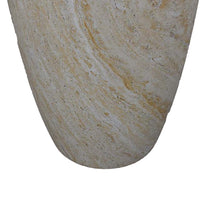 Archi Plant Stand Table, Tapered Marbled White Resin Base 18 Inch -BM330136