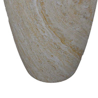 Archi Plant Stand Table, Tapered Marbled White Resin Base 18 Inch -BM330136