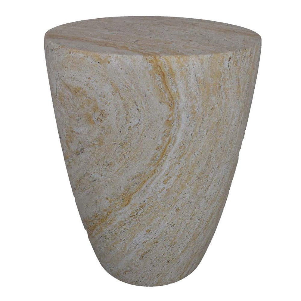 Archi Plant Stand Table, Tapered Marbled White Resin Base 18 Inch -BM330136