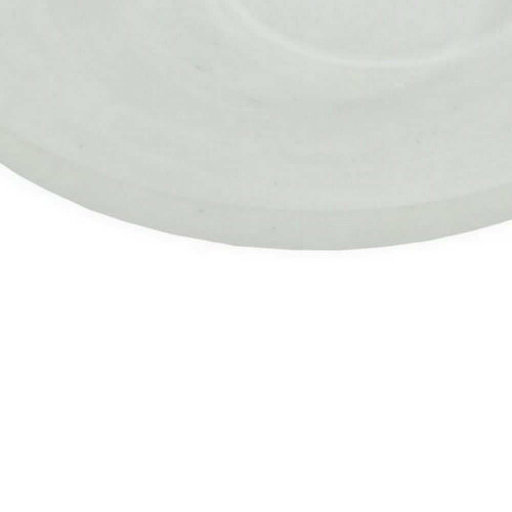 Niza Round Accent Planter Set of 2, White Weather Resistant Ceramic -BM330140