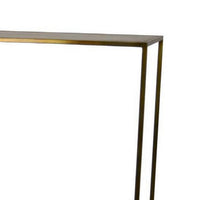Fleur Plant Stand Console, Lower Shelf, Slim Brown Metal Frame 54 Inch -BM330153