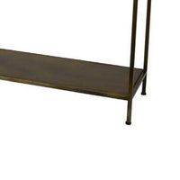 Fleur Plant Stand Console, Lower Shelf, Slim Brown Metal Frame 54 Inch -BM330153
