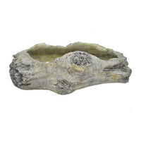 Paul Accent Planter with Driftwood Like Design Gray Terracotta 16 Inch -BM330177