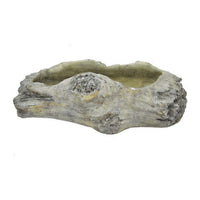Paul Accent Planter with Driftwood Like Design Gray Terracotta 16 Inch -BM330177