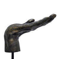Lizzy Tabletop Decorative Hand Sculpture, Black, Bronze Resin 14 Inch -BM330178
