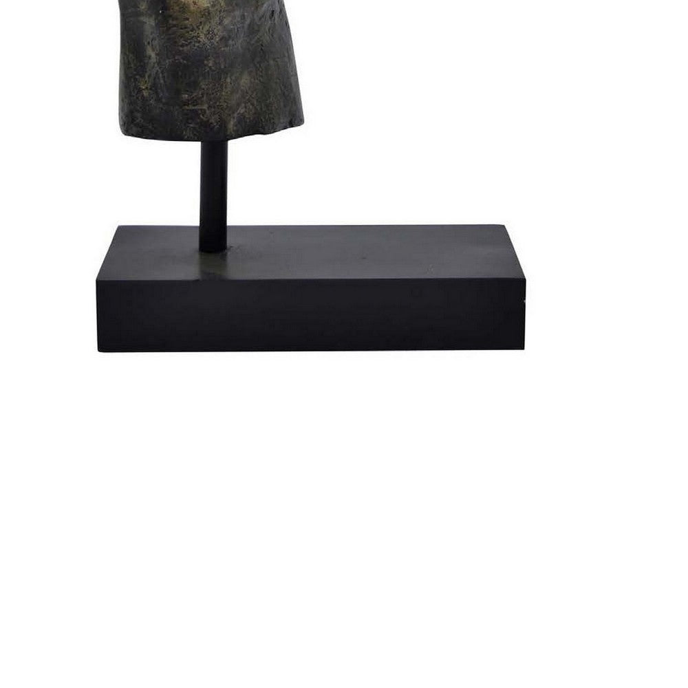 Lizzy Tabletop Decorative Hand Sculpture, Black, Bronze Resin 14 Inch -BM330178