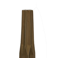 Tasha Vase with Geometric Design, Slim Profile Bronze Ceramic 32 Inch -BM330181
