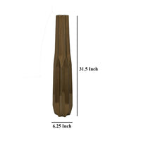 Tasha Vase with Geometric Design, Slim Profile Bronze Ceramic 32 Inch -BM330181